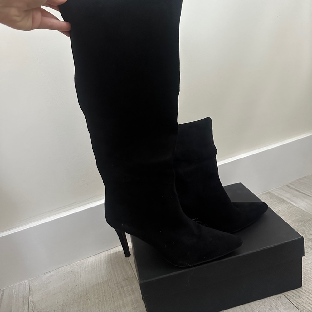 STEVEB Elegant Black Women's Knee-High Boots